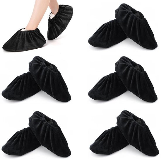Herbruikbare overschoenen in 5 paia - antislip - protezione per scarpe - adatto per misure 36-44 - materiale in velluto