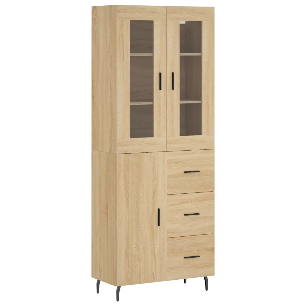 vidaXL Credenza Rovere Sonoma 69,5x34x180 cm in Legno Multistrato