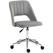 Sedia da ufficio regolabile in altezza con rotelle, 360¡ã girevole, schienale a conchiglia, imbottita in schiuma, grigio ¨C zephmum ¨C 49x60x79-91 cm