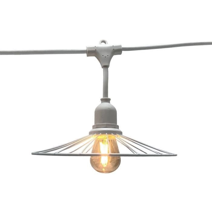 Ghirlanda luminosa da esterno - LUMISKY - CHIC WHITE LIGHT - 6 m - 10 lampadine a filamento - E27 - LED bianco caldo