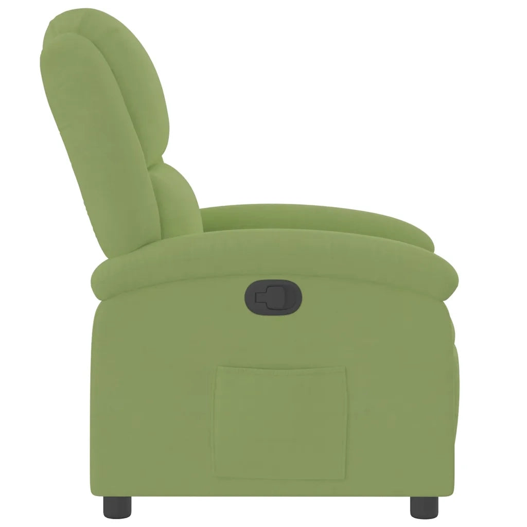 Poltrona Reclinabile Verde Chiaro in Velluto 371800