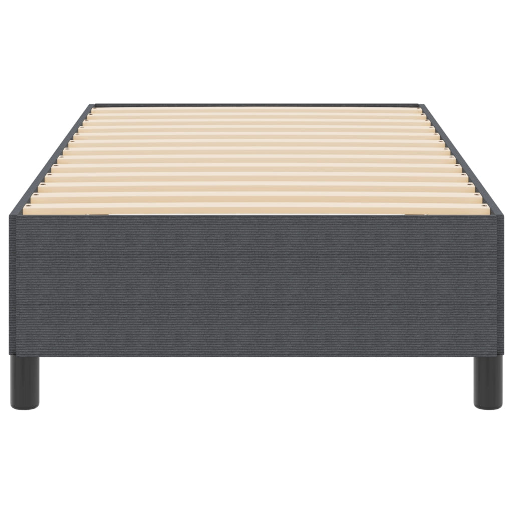 Struttura Letto  Grigio Scuro 100x200 cm in Tessuto Corduroy