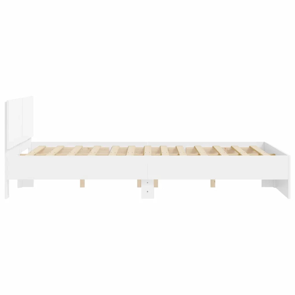 Struttura del letto Bianco 152 x 203 cm Legno multistrato 3402864