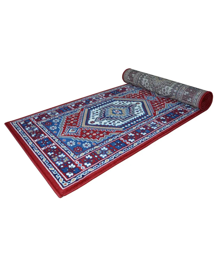Tappeto passatoia ROYAL SHIRAZ 2065 ROSSO cm.100x240 motivo moderno geometrico arredo casa corsia arredo casa
