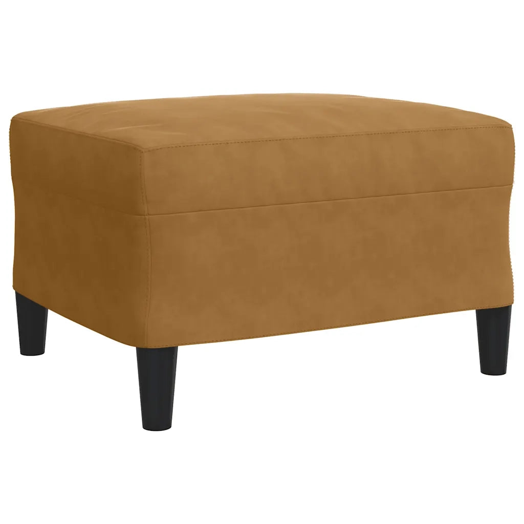 Set di Divani 4 pz con Cuscini Marrone in Velluto