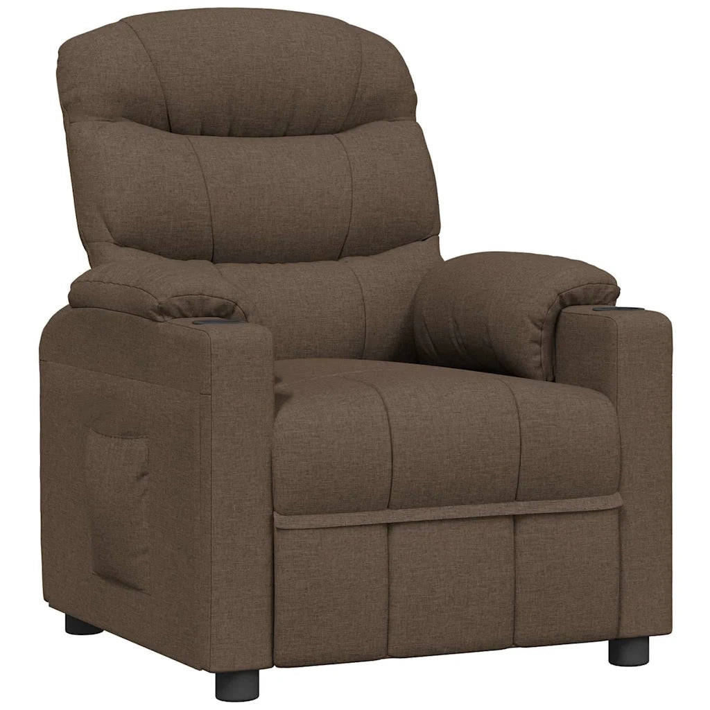 Divano Sedia-Poltrona Reclinabile in Tessuto Marrone 616431