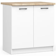 Mobile cucina modulare con piano di lavoro AKORD OLIWIA Bianco 80 cm 2 ante 80x46x85 cm