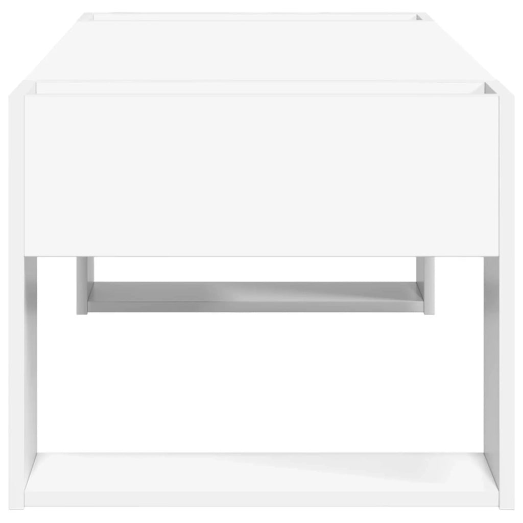 Tavolino da salotto | Tavolino da caff¨¨ | Tavolino da Soggiorno Bianco 110 x 50 x 41 cm Legno multistrato