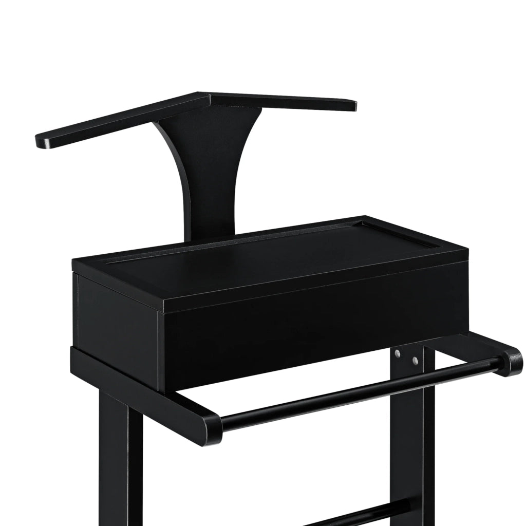 Servomuto con box apribile con 4 tasche 43,5 x 34,5 x 110 cm MDF e arole nere 03_0004521