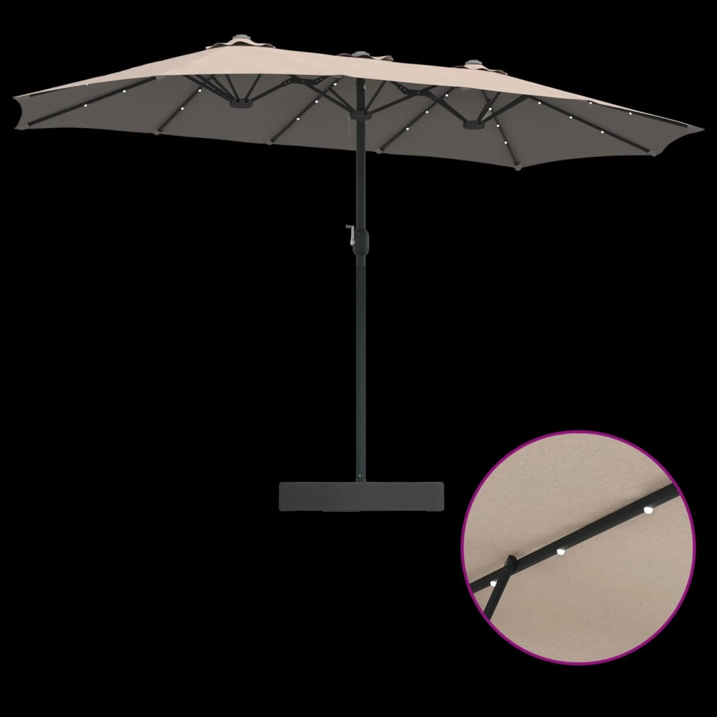 Ombrello da giardino Talpa 385 x 209 x 244 cm Poliestere 42003286