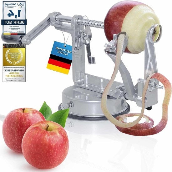 Multifunzione per Mele 3 in 1 - Dunschiller in Acciaio Inossidabile - Economica - Affettatrice e Foratrice per Mele
