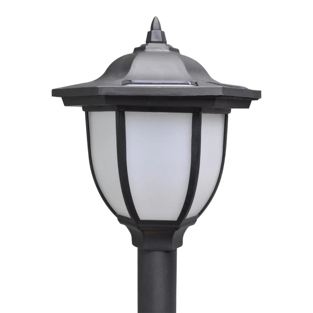 Barriera a catena con 2 luci solari e 2 pali di illuminazione decorativa 2402026