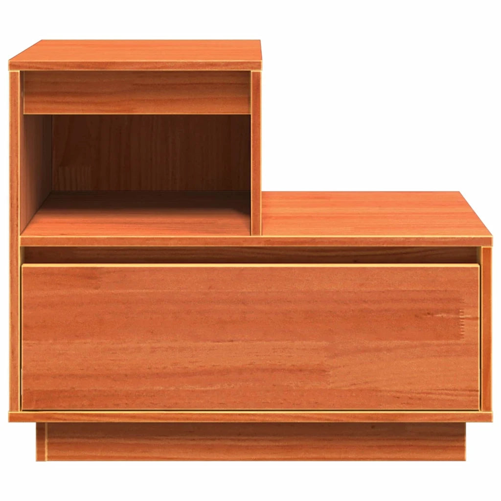 vidaXL Armadio da Notte con cassetto Cera marrone 60 x 34 x 51 cm