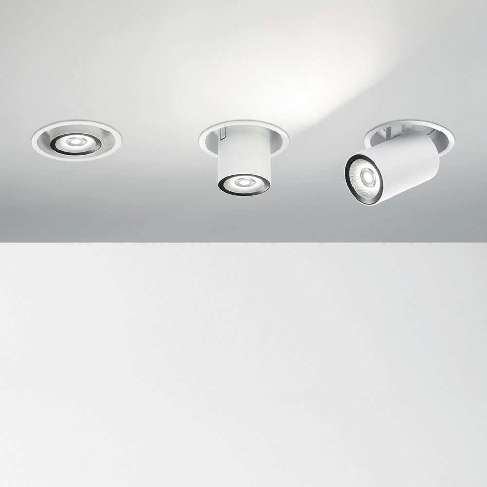 Faretto Tubolare Moderno Nova Alluminio Bianco 1 Luce 12W 3000K Luce Calda