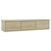 Scaffale Cassetti Parete | Mensola sospesa Rovere Sonoma 88x26x18,5cm Multistrato