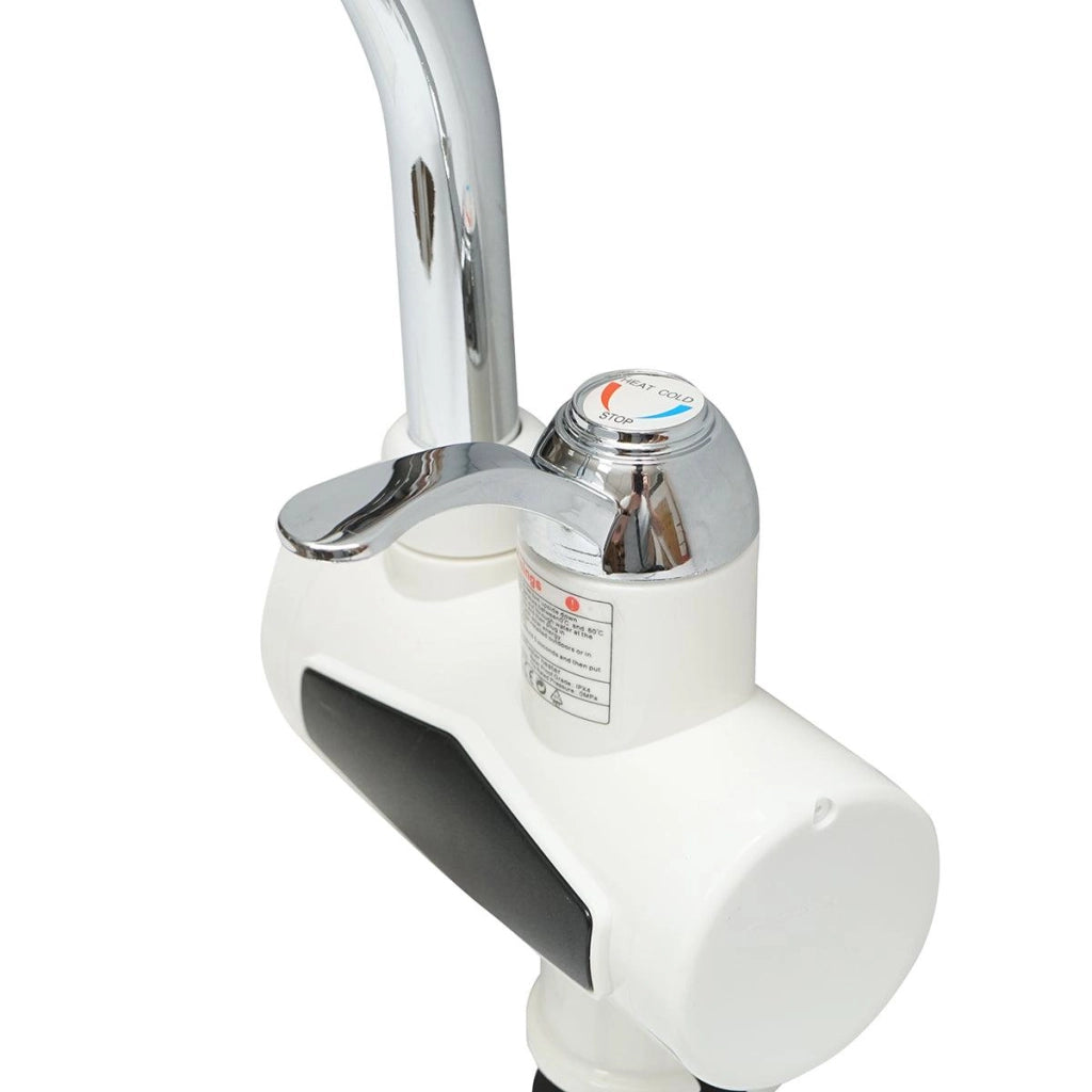 Rubinetto Acqua Calda Istantanea, Scaldabagno Elettrico Istantaneo 3000W, Display Digitale, 35-55°C, IPX4
