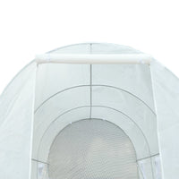 Serra da Giardino a Tunnel per Piante in PE con Tubi in Ferro Bianco 450x200x200 cm