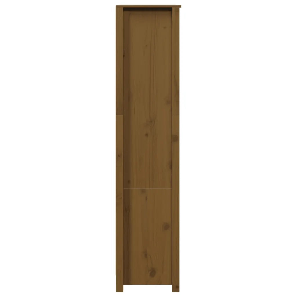 Credenza Miele 80x35x154 cm in Legno Massello di Pino
