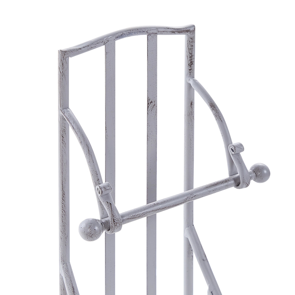 Porta rotoli di carta igienica in metallo 68 cm grigio stile vintage retrò