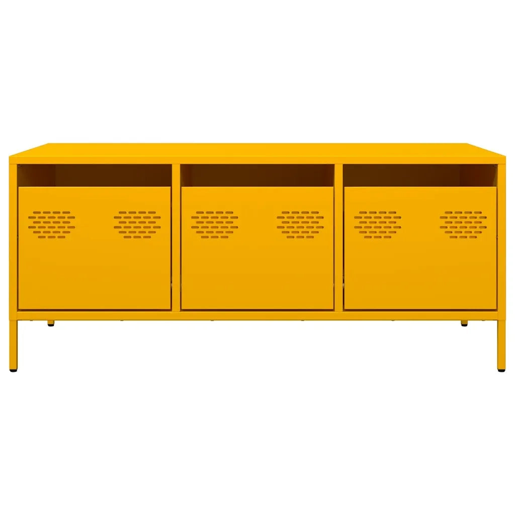 Tavolino Giallo 101,5x50x43,5 cm Acciaio Laminato a Freddo 851271