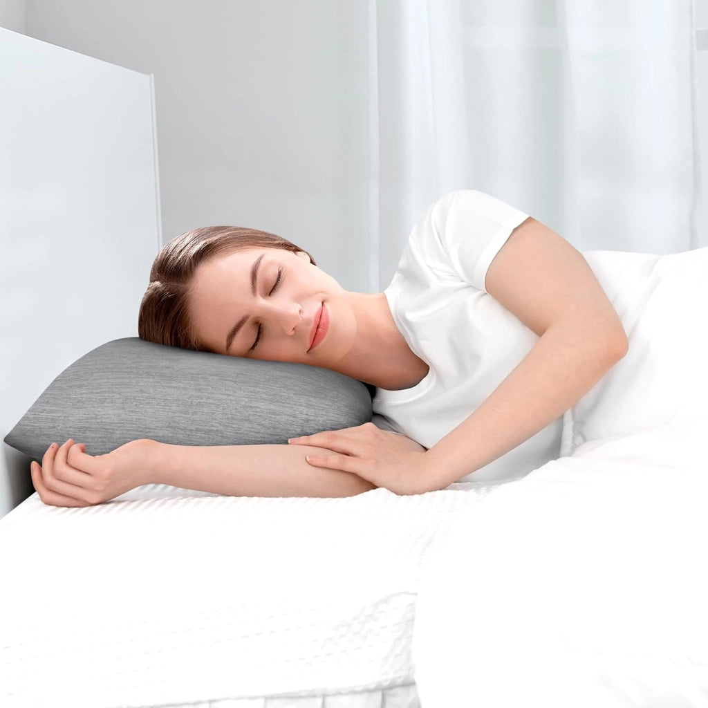 Federe Cuscino Rinfrescanti 2 Pezzi, Doppia Faccia Termo-Regolante con Tecnologia Arc-Chill, Federe Antisudore Notte, Zip Nascosta e Tessuto Traspirante, Lavabile in Lavatrice 50x70 cm Grigio