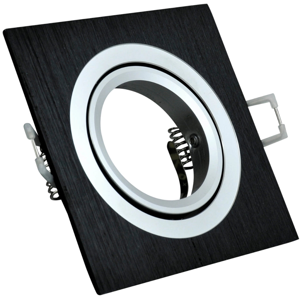 Faretto incasso Polux South OPAL quadrato nero GU10