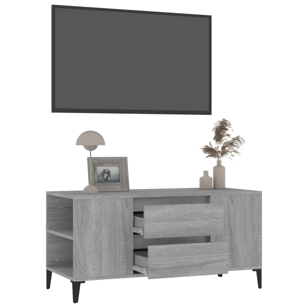 Mobile Porta TV-Mobile per TV-Credenza TV Grigio Sonoma 102x44,5x50 cm Legno Multistrato 201766
