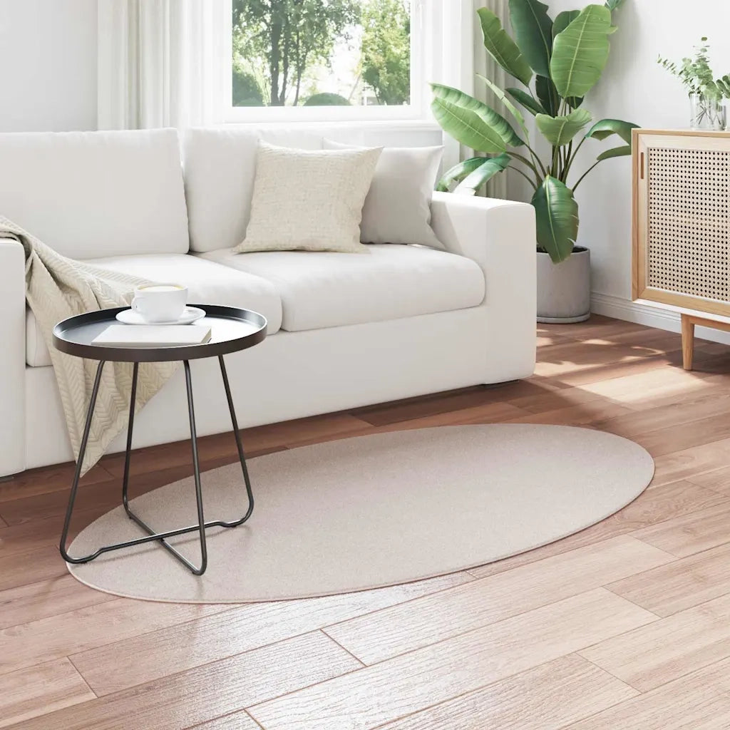 Tappeti per area Ovale HUARTE Sabbia 80 x 150 cm 4103628