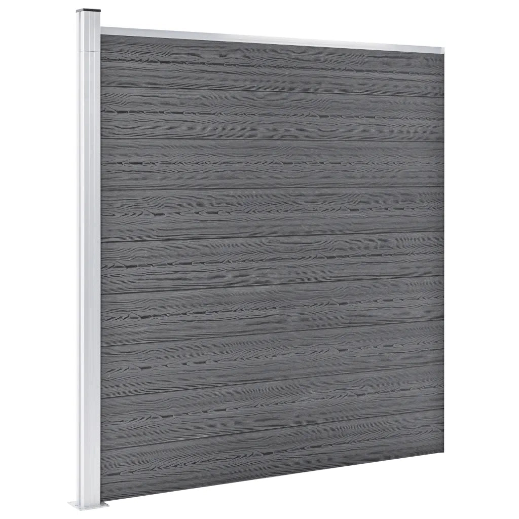 Pannello di Recinzione in WPC 699x186 cm Grigio 3053227
