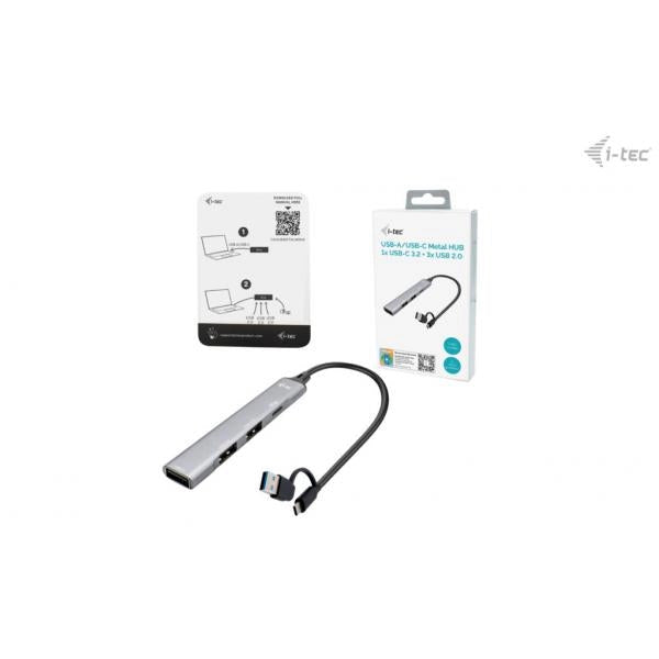 I-TEC USB-C/USB-A,HUB 1x USB 3.0 + 3x USB 2.0,METAL