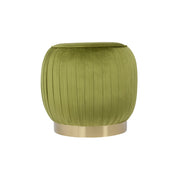 Pouf contenitore Lyla in velluto verde pistacchio