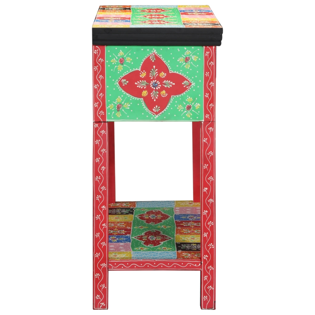 Tavolo Consolle Colorato 100x30x75 cm in Legno Massello di Mango