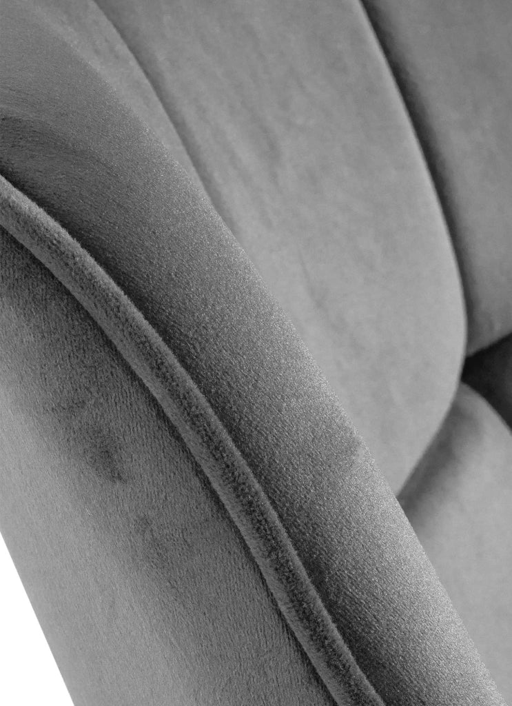 Sedia da pranzo Westport Velvet grigio