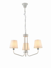 Lampadario Candellux York bianco metallo Ø58 3xE14
