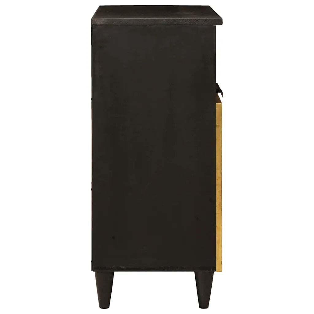Credenza Nero e Oro 60 x 33 x 75 cm Legno di mango massello 4017853