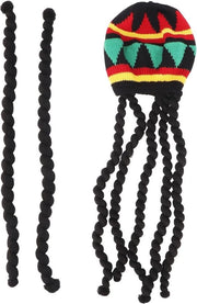 Cappello di Pellaccio con Dreadlocks Nere Lunghe - Estate Inverno Halloween Festa