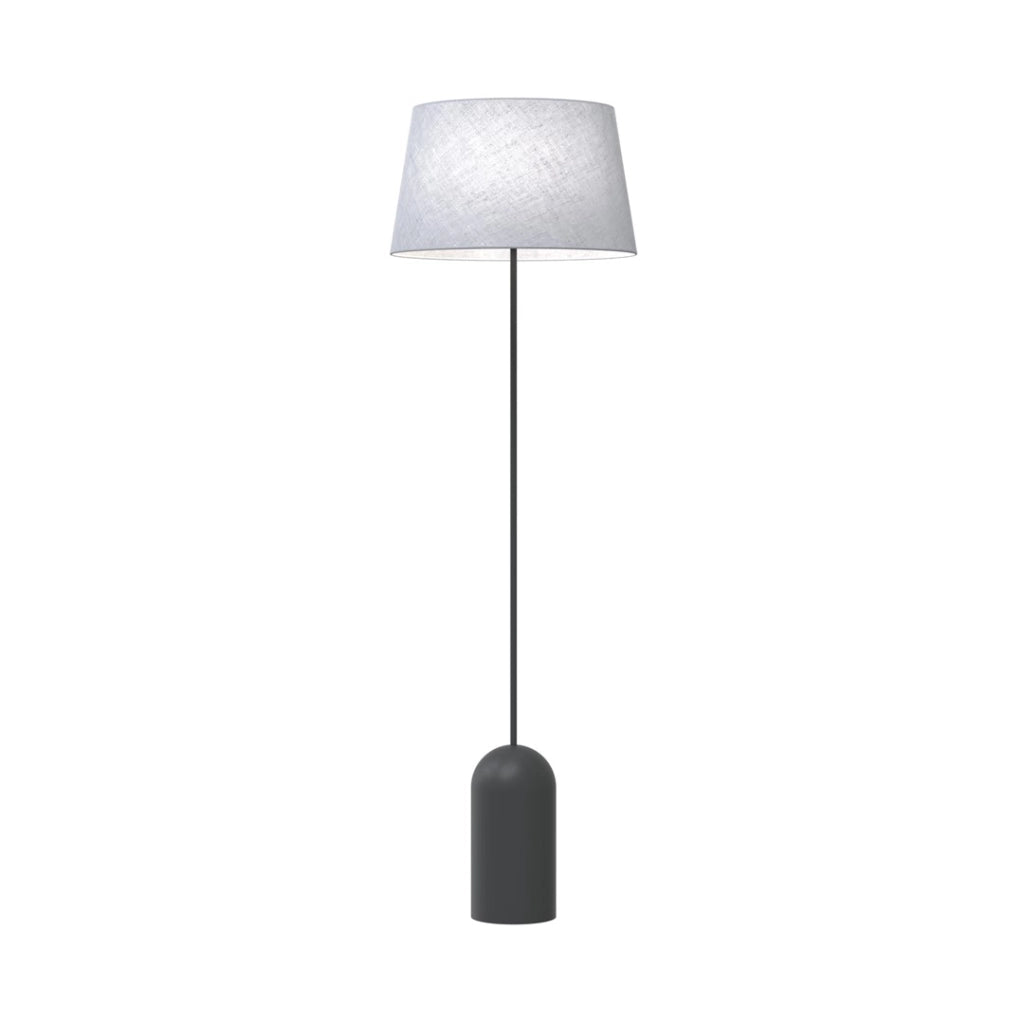Lampada da terra Pearl con paralume nero/grigio E27 15W Emibig