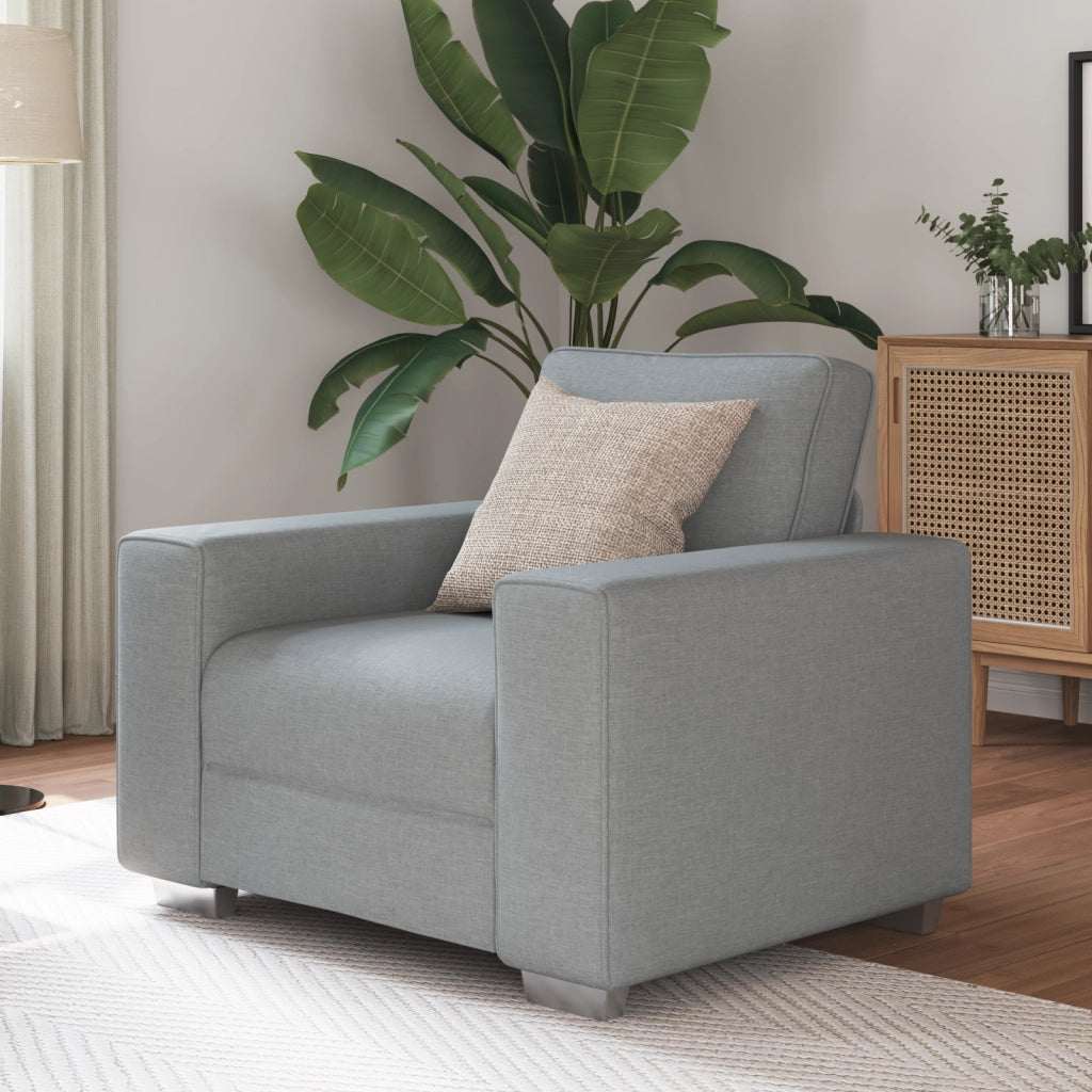 Sedia Sofa  Grigia Chiara 59 cm in Tessuto