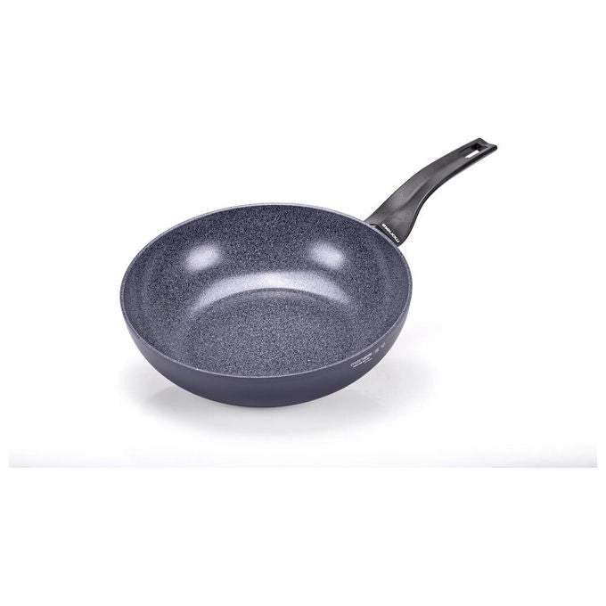Moneta, Wok Minerva Finegres, 28cm, Rivestimento Naturale, Per Induzione, Made in Italy