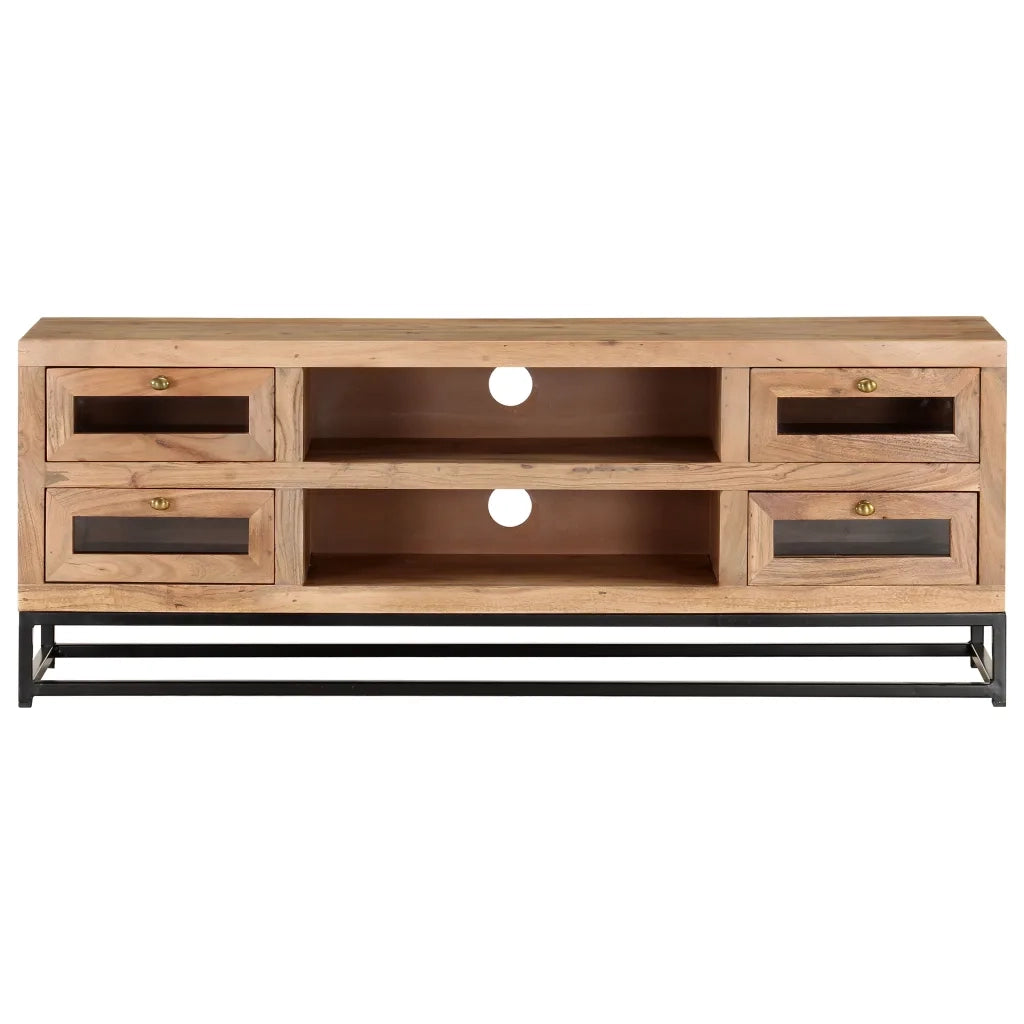 Mobile Porta TV 110x30x40 cm in Legno Massello di Acacia 323503