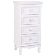 Cassettiera in legno bianco 40x30x82
