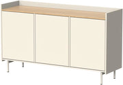 Credenza Velina, Crema, 140 x 82 cm con 6 scomparti, adatto per riporre abiti e oggetti per la casa