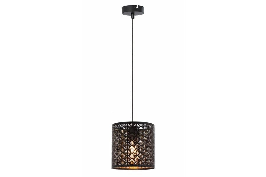 Lampada a sospensione Tuluza nera metallo Ø20 E27 Reality