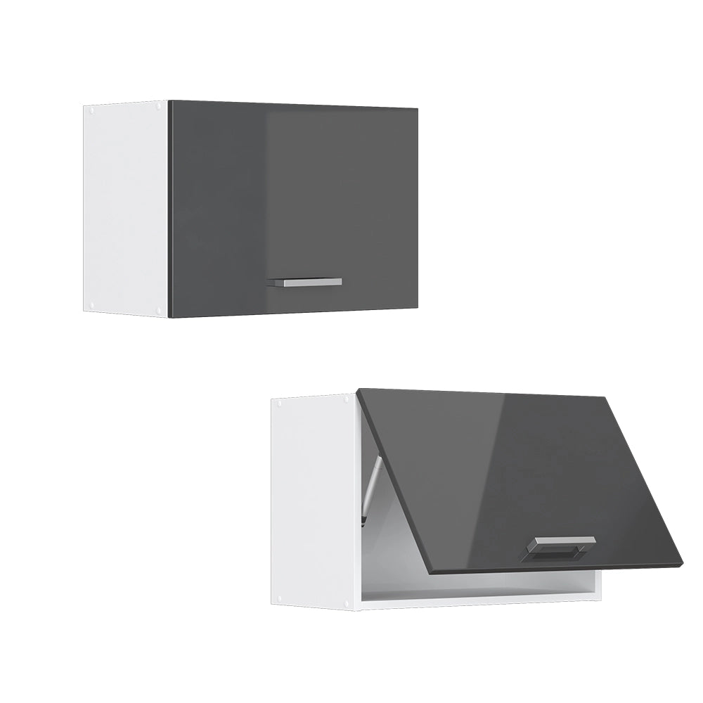 Vicco Pensile universale Antracite lucido 60 cm con porta a ribalta