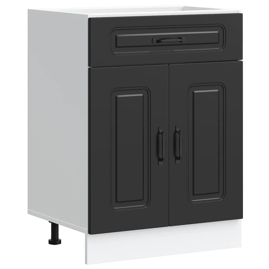 Base da Cucina Kalmar Nero in Legno Multistrato 853488