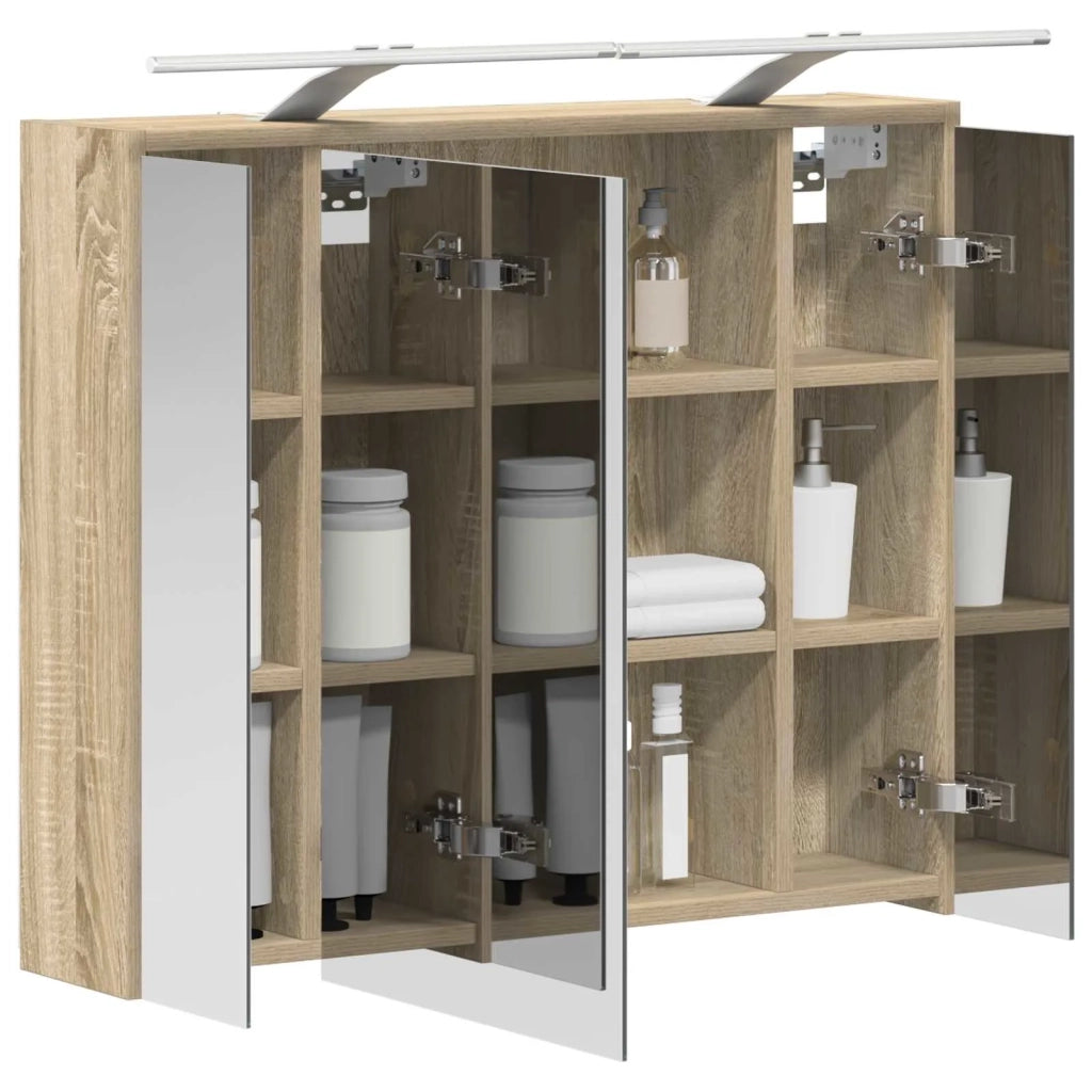 Mobiletto per specchio da bagno Rovere Sonoma