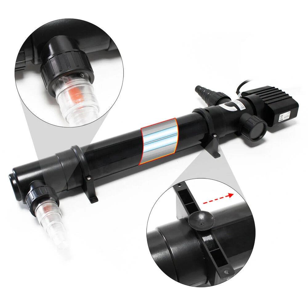 Chiarificatore sterilizzatore con lampada UVC da 55 watt per stagni e piscine con filtro 16_0001525