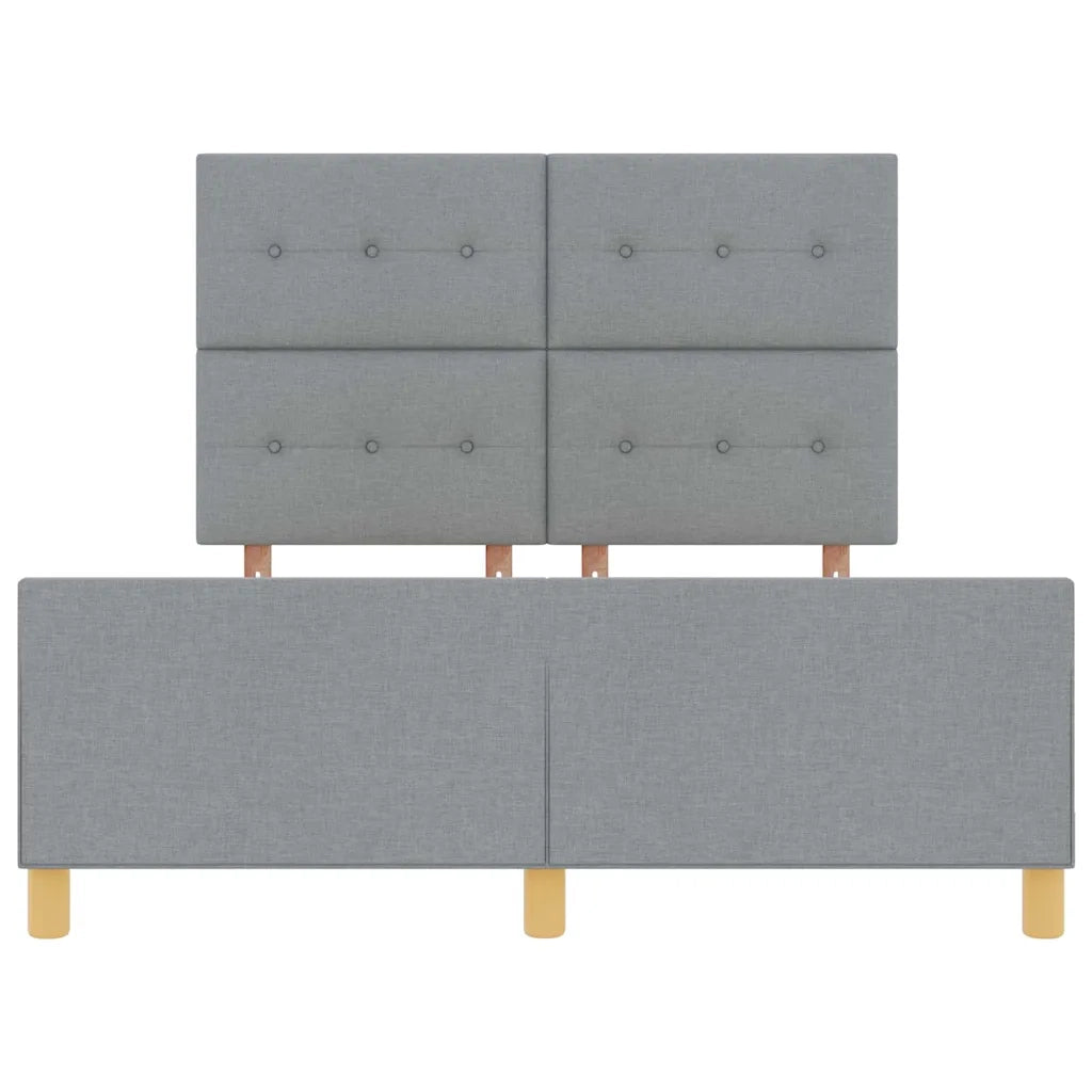 Struttura del letto Grigio chiaro 160 x 200 cm Tessuto