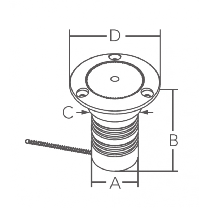 TAPPO INOX 316 WASTE Ø MM.38