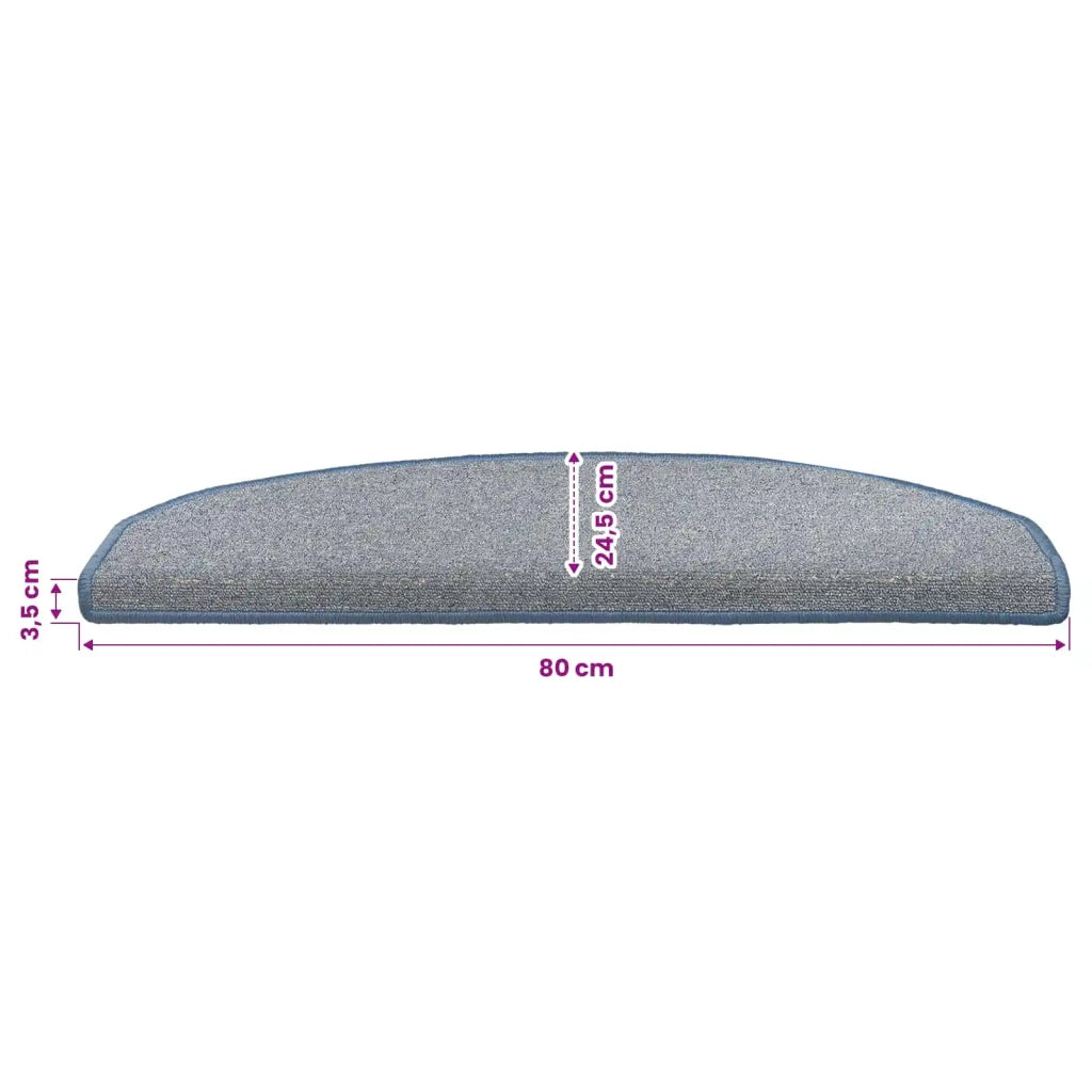 Tappetini per scale autoadesivi 15 pcs Grigio chiaro e blu